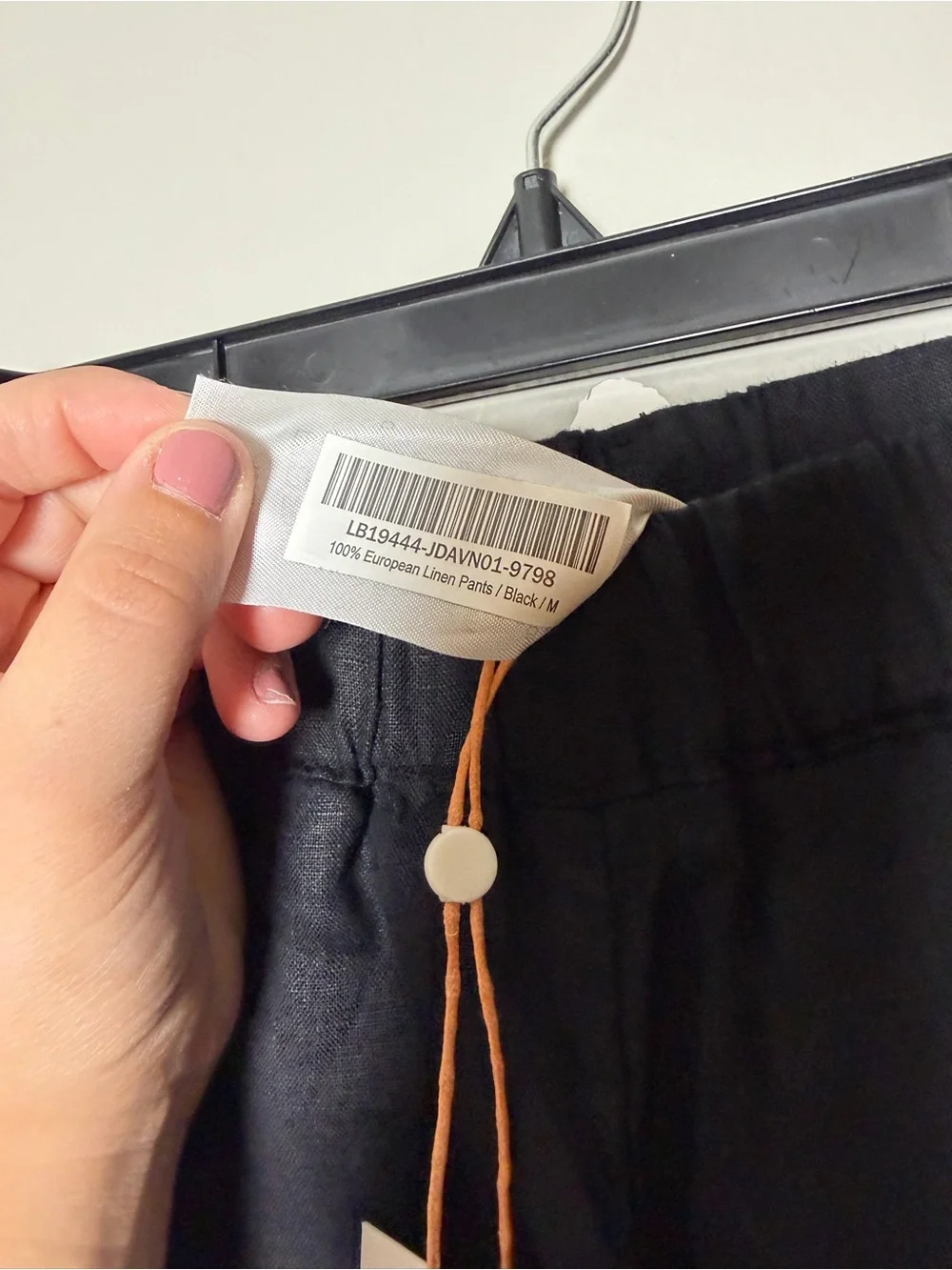 Quince 100% European Linen Pants Black Medium Wide Leg